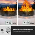thumbnail image 3 of CHITOOMA 29″ Propane Fire Pit, 50,000 BTU Gas Fire Pit with Windproof Guard & CSA Certification, Round Fire Pit Table with Lava Rocks, Adjustable Legs for Patio and Garden, 3 of 6