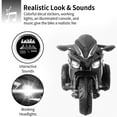 thumbnail image 4 of Werseon 12 Volts Kids Motorcycle, Electric Ride On Toy for Ages 3-6, 3-Wheels Lights, Sounds, Bluetooth Speaker, Black, 4 of 8