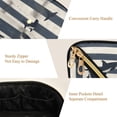 thumbnail image 5 of FORMRS Makeup Bag Travel Cosmetic Organizer for Women Fold Flat Zipper Pouch with Handle, Dark Sharks, 5 of 8