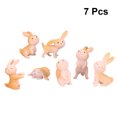 thumbnail image 4 of MasteelfCA 7pcs Gardening Ornaments Micro Landscape Cartoon Rabbits Sculpture Adornment Craft (Random Pattern), 4 of 9