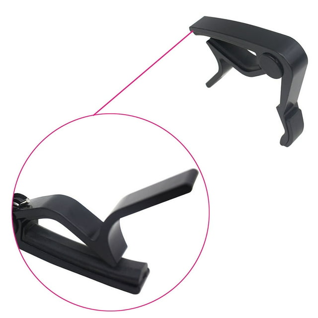 Folk Guitar Capo, Carefully Hand-Crafted Black Guitar Capo, Expertly Engineered Sturdy And Durable Reliability Guitarist For 6-String Folk Guitar