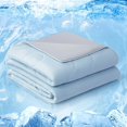 thumbnail image 1 of Cooling Comforter Queen, Cold Touch Fabric Absorbs Body Heat, Double-Sided Cool Design Soft Fluffy Cooling Blanket for Night Sweats Hot Sleeper(Grey, Queen(90"x90")), 1 of 5