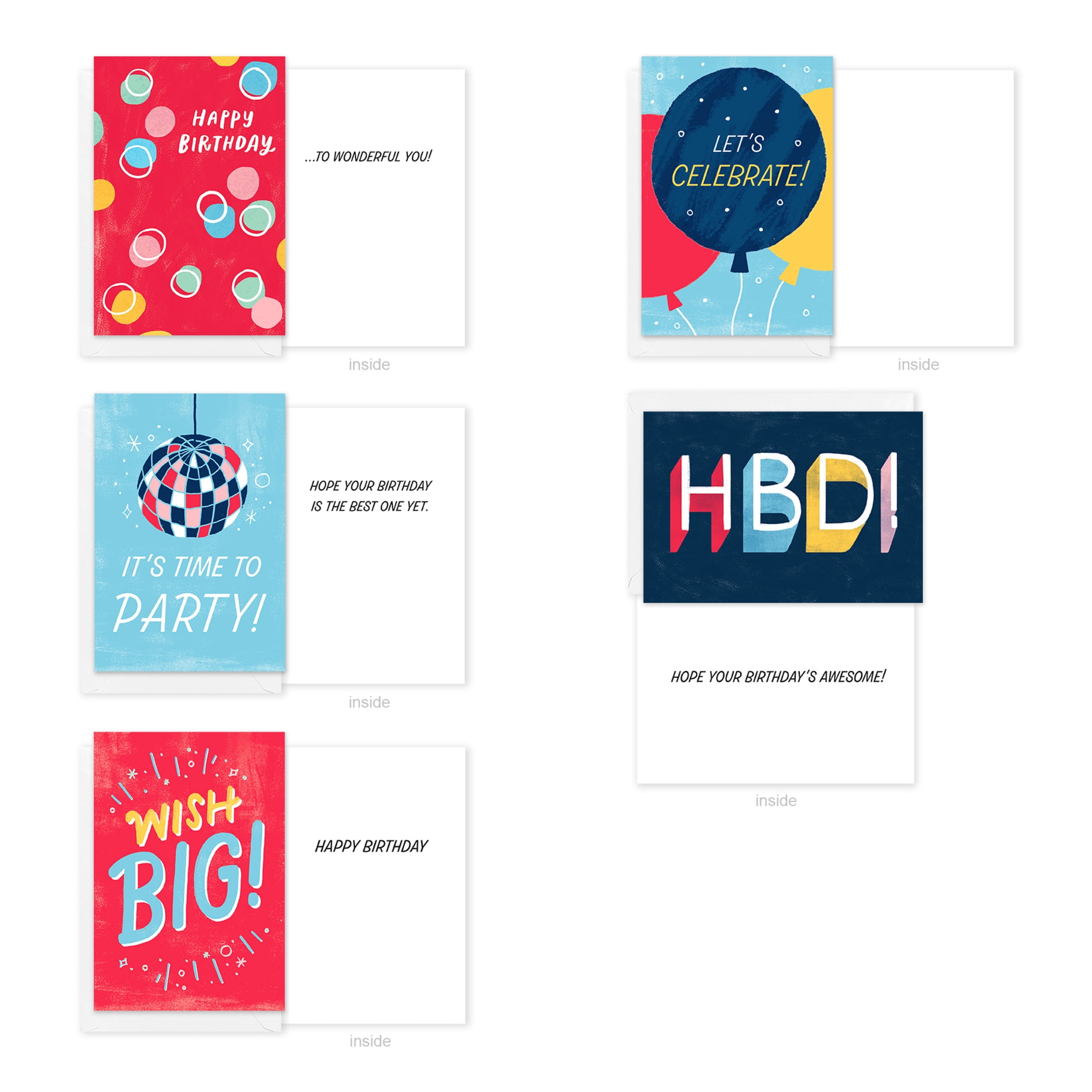 American Greetings Birthday Card Bundle with Storage Box, Birthday Wish (4-Designs, 20-Count)