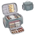 thumbnail image 1 of Bolsa de maquillaje Bagmoly, organizadora de viaje portátil grande, azul, 1 of 8