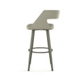 thumbnail image 3 of Amisco Marvin 26 In. Swivel Counter Stool - Greige Faux Leather / Grey Metal, 3 of 9