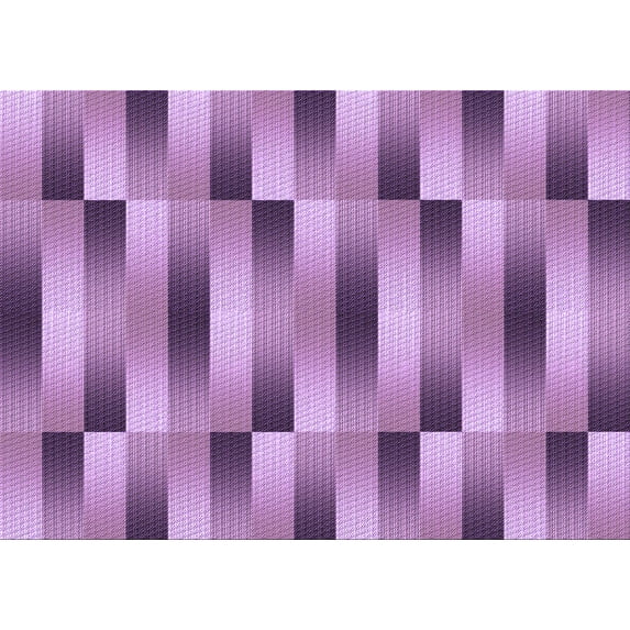 Ahgly Company Indoor Rectangle Patterned Orchid Purple Area Rugs, 5' x 7'