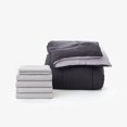 thumbnail image 5 of The Premium Dorm Essentials Value Pack in Blake Black and Gray, 27-Piece College Dorm Bedding Twin XL Comforter Set Including Bonus Mattress Topper, 2 Pillows, Storage, 100% Cotton Towel Sets by Dawn, 5 of 8