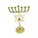 thumbnail image 3 of Candelabro Hanukkah Menorah portavelas Decoración para el hogar Sunnimix 7 Ramas dorado 17cm, 3 of 8