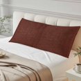 thumbnail image 4 of Dark Brown Body Pillow Covers 20"x60", Vintage Country Monochrome Chocolate Color Soft Brushed Microfiber Breathable Throw Pillow Covers, Pillowcase with Zipper for Couch Sofa Bedroom Living Room, 4 of 9