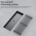 thumbnail image 2 of Linear Shower Drain 8 Inch with Hair Strainer Patent Smell Proof 3in Outlet Modern Brushed 304 Stainless Steel Bathroom Floor Drain with Removable Grate Quick Drainage Rectangular Shower Drain, 2 of 9