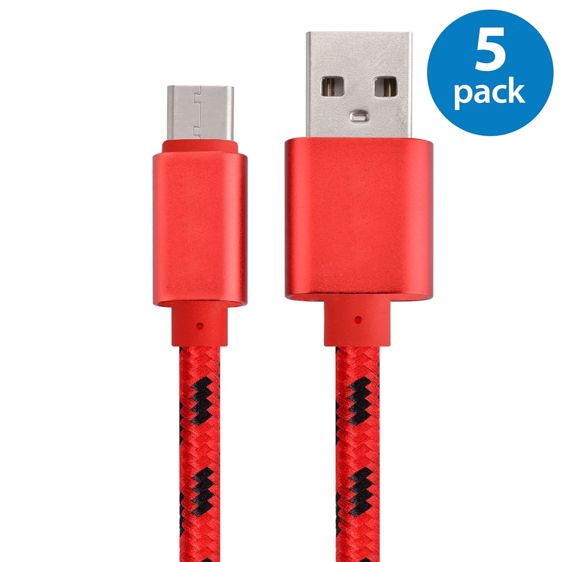 5x USB Type C Cable Fast Charging Cable 10FT USBC TypeC 3.1 Nylon