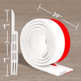 thumbnail image 4 of Ustar Under Door Draft Stopper, Door Sweep for Exterior & Interior Doors,Door Bottom Seal Dust and Noise Insulation Weather Stripping Draft Guard Insulator, 2" W x 39" L,White, 4 of 9