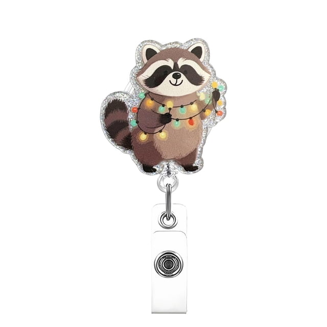 TIELUTT Celokiy Funny Goose Badge Reel Glitter Retractable ID Holder for Book Holder for Trading Cards Note Holder for Desk Dog Semi Rigid Holder Alphabetical Organizer Handicap Placard Holder for Au