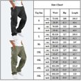 thumbnail image 2 of JFBUJC Men Solid Multi Pockets Combat Cargo Pants Casual Baggy Work Straight Trousers, 2 of 2
