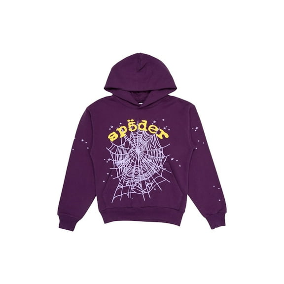 Sp5der Men's Star OG Web V2 Hoodie Purple, from StockX