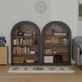 thumbnail image 4 of HIUU Black Arched Bookcase,Short Wide Bookshelf,Short Corner Bookshelf,Arched Display Cabinet with Open Shelf for Bedroom, Living Room, 4 of 7