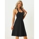 thumbnail image 3 of Vestido de fiesta de club sin mangas con lazo en la espalda gótica para mujer Negro XL, 3 of 5