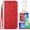 Red, variant on Compatible with Samsung Galaxy S10 Plus Wallet Phone Case and Tempered Glass Screen Protector Flip Credit Card Holder Stand Bling Glitter Cell Cover for S10+ S10plus 10S Edge S 10 10plus Women Red