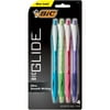 BIC Atlantis Original Retractable Ballpoint Pen, Assorted Ink, Medium, 1mm, 4/Pack