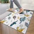thumbnail image 4 of Colorful Dinosaurs Eggs Leaves Pattern Door Rugs,Washable Non Slip Door Mats Indoor,Decorative Door Mats,Entry Mat Indoor for Entrance,Bedroom,Kitchen,Bathroom,17"x30", 4 of 6