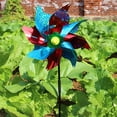 thumbnail image 2 of Amdohai 8Pcs Bird Repellent Pinwheel Reflective Sparkly Pin Wheels Protect Garden Plant Flower Bird Rpellent Windmill Garden Decoration, 2 of 8
