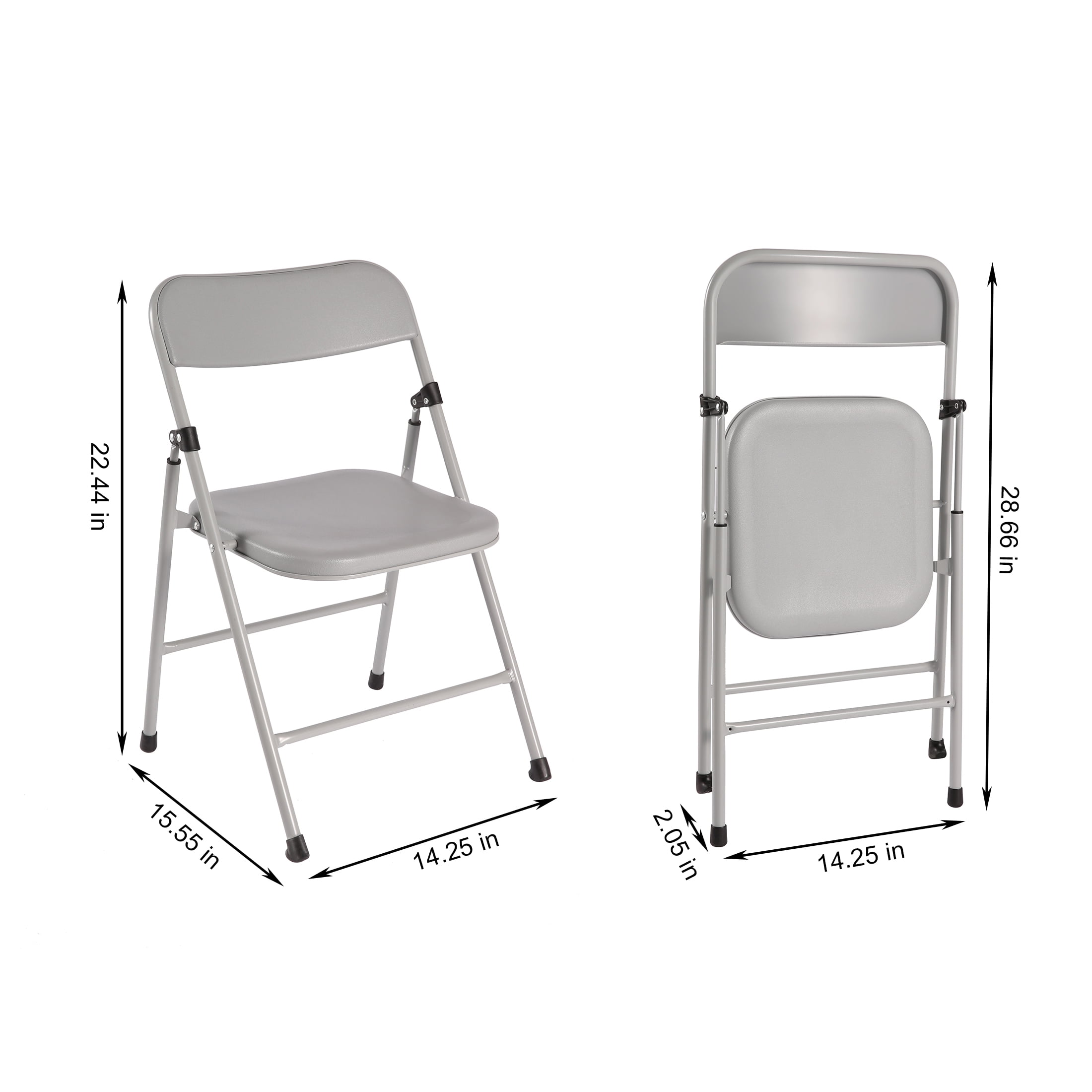 Your Zone Juvenile Resin Folding Chair in Gray for Children 2 Years & over