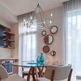thumbnail image 2 of Beaumont Lane 6 Light Slender Candle Chandelier in Chrome, 2 of 6