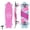 Pink, variant on BELEEV Cruiser Skateboards for Beginners, 7 Ply Canadian Maple Double Kick Deck Concave Skateboard with Skate T-Tool, 22 x 6 inch Complete Skateboard for Kids Teens Adults, Purple