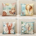thumbnail image 3 of Pillow Case Ocean Style Throw Pillow Covers,Cotton Linen Cusion Cover for Couch Sofa or Bed Tatami Decor ,Set of 4,18 x 18 inch, 3 of 9