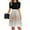 Beige, variant on Mlqidk Casual Dresses for Women Puff Sleeve Teacher Dress Floral Print Flowy Midi Dresses Empire Waist Work Patchwork Ruffle Hem A Line Dress Wedding Guest Office Attire Beige S