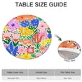 thumbnail image 6 of Pioneer Flower Floral Print Pattern Round Fitted Tablecloth with Elastic Edge,Dining Table Cover Waterproof,Outdoor Round Tablecloth for Camping,Dining,Indoor and Outdoor, 6 of 7