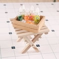 thumbnail image 2 of 3 Pcs Modèles de Table Pliante Miniatures Créatives Mini Table en Bois Mini Déco de Maison, 2 of 5