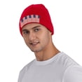 thumbnail image 3 of Retro America Flag Winter Beanie Hats for Men Women Warm Cozy Knitted Cuffed Skull Cap Red, 3 of 4