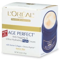 Loreal Age Perfect Anti Affaissement Et Crème Ultra Nuit Hydratante pour peau mature - 2.5 Oz, 6 Pack
