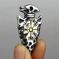 thumbnail image 3 of GKNET Viking Spear Head Compass Pendant Vintage Rune Stainless Steel Pendant Necklace-Silver, 3 of 5