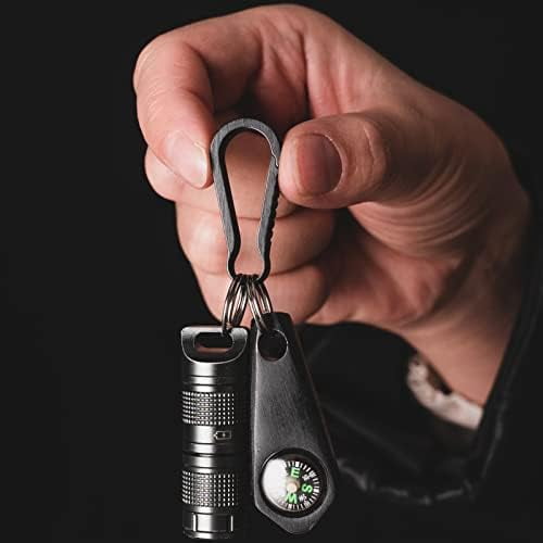 Jointown Titanium Key Ring Hooks, Small Carabiner Keychain Clip,Mini Snap Keyring Key Organizer Key Chain