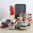 thumbnail image 4 of MegaChef MC-CS2200 Batterie de Cuisine en Aluminium Ensemble Combo, Rouge - 22 Pcs, 4 of 5