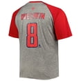 thumbnail image 3 of Men's Fanatics Alexander Ovechkin Heather Gray/Red Washington Capitals Big & Tall Captain Patch Contrast Raglan Name &, 3 of 3
