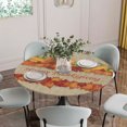 thumbnail image 5 of Pumpkin Fall Round Tablecloth for 36-44 Inch Tables,Fitted Table Cover with Elastic Edge,Thanksgiving Maple Farmhouse Corn Vintage Waterproof Outdoor Table Cloth Protector for Patio Garden Dinner, 5 of 9