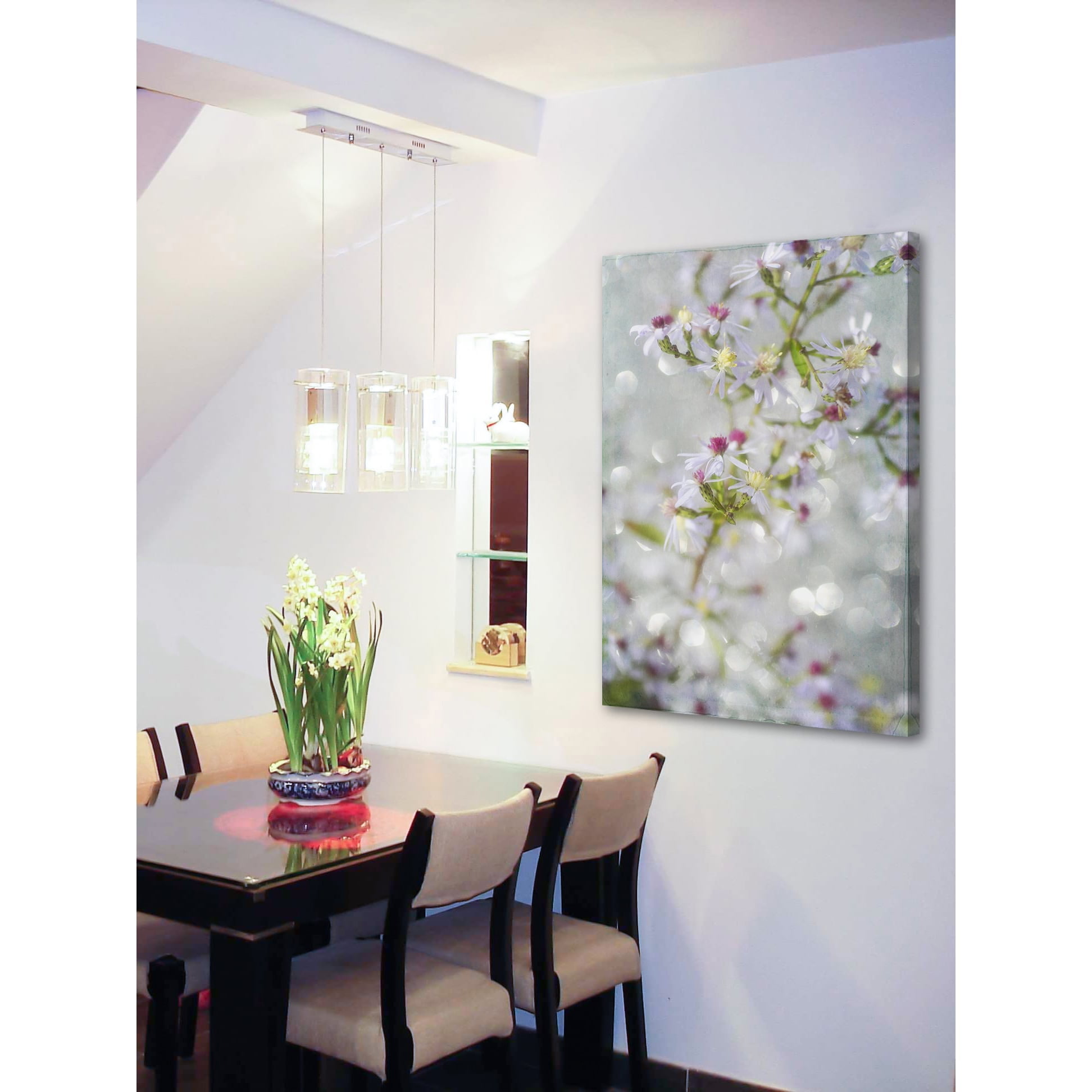 "Aster in the Wind" Painting Print on Wrapped Canvas