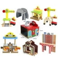 thumbnail image 4 of DIY Wooden Track Tools Bridge Train Rail Track Accessories Suitable forKids Educational Toys Yellow Bridge, 4 of 9