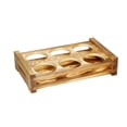 thumbnail image 5 of Estante de vino de madera maciza creativo, bandeja de cerveza con asa, portavasos de café, bar, fiesta, soporte de madera para vasos de licor, 5 of 5