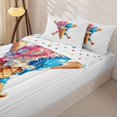thumbnail image 3 of Homewish Baseball Ice Cream Cone Print Zipper Full Size Comforter Sets with Fitted Sheet and 2 Pillowcases,Fun Treats Zipper Bedding Set For Kids Boys And Girls,Reversible,4 Pieces, 3 of 7
