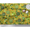 thumbnail image 3 of Soimoi Moss Georgette Fabric Pear,Lemon & Watermelon Fruits Printed Craft Fabric by The Yard 42 Inch Wide, 3 of 3