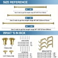 thumbnail image 2 of 5/8" Telescoping Double Curtain Rods with Trumpet Finials, 5/8" Front & 1/2" Back, Adjustable 28-48"/48-84"/84-120", Bronze Gold / Gold / Weathered White / Pewter, 2 of 12
