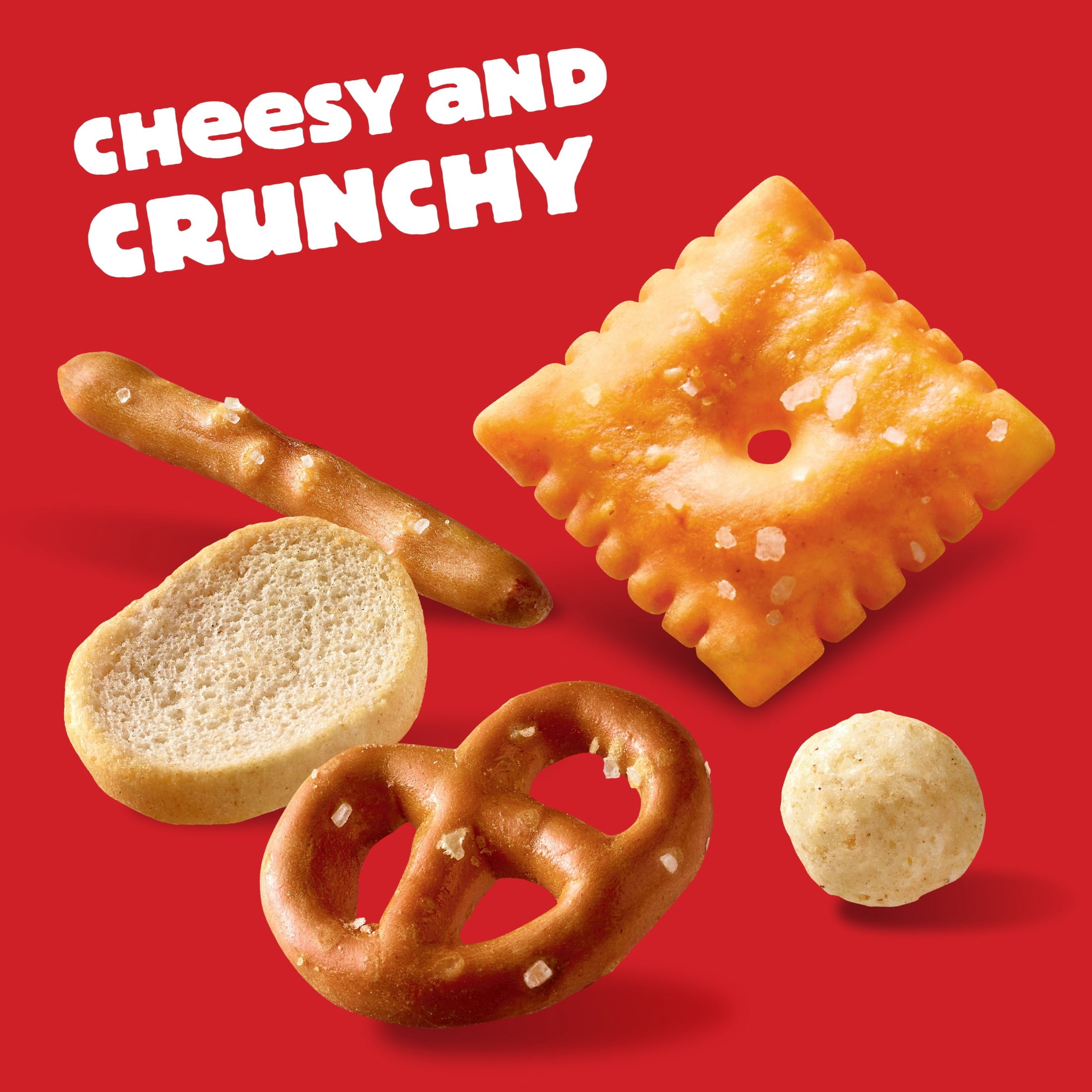(4 pack) Cheez-It Original Snack Mix, Lunch Snacks, 10 Count