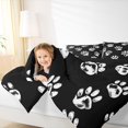 thumbnail image 4 of Homewish Cute Bear Paws Bedding Comforter Set,Jungle Animal Twin Comforter Sets,White Black Bedding Set For Boys Girls,Microfiber Bedroom Decor Reversible,2 Pieces, 4 of 8