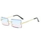 thumbnail image 3 of Sonducket Gafas de sol de moda sin montura Gafas de sol rectangulares Gafas de moda de verano UV400 Lentes nueve, 3 of 8