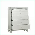 thumbnail image 5 of Chests & Wardrobes | 5-Drawer Platinum Finish Chest with Arched Top | Crystal Knobs | Silver | Synthetic Wood, 5 of 5