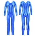 thumbnail image 6 of Aislor Kids Girls' Shiny Metallic Long Sleeves Full Length Gymnastics Dance Jumpsuit, 6 of 7